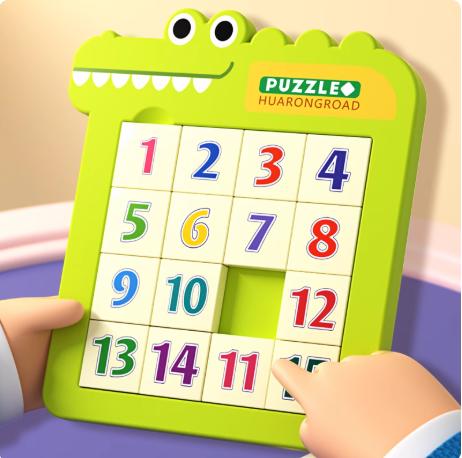 Z1927数字华容道滑动拼图九宫格（图案颜色随机发货） 商品图0