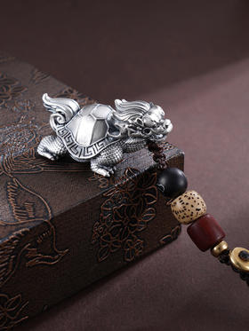 子佩集S999银【鸿运霸下】钥匙扣【GJ737】纯银小摆件赑屃  霸下2503