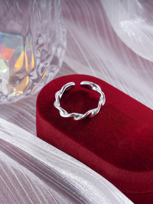 子佩集S925银【无尽之环】戒指【JL070250】纯银时尚麻花戒指2503 商品图0