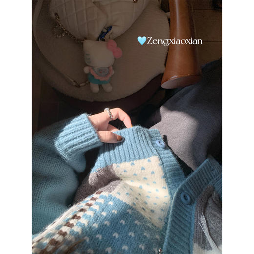 <曾小咸推荐>现货秒杀 ！微信超特价！韩系拼布提花毛衣 日常219.99 立减90 秒杀129.99！！ 商品图4