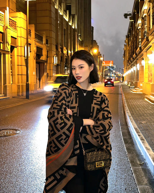 保暖25%羊毛10%羊绒 品牌订单披肩保暖围巾 商品图0