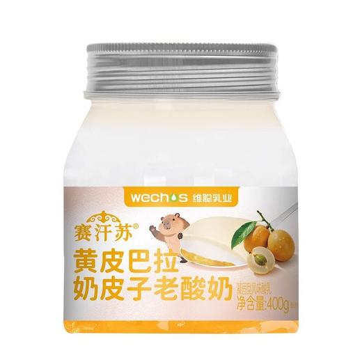 赛汗苏 黄皮巴拉奶皮子酸奶 400g/瓶 商品图0