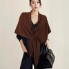 慵懒出街含羊毛三角围巾女秋冬护颈保暖围脖纯色大披肩空调房外搭冬季新款 商品缩略图2