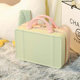 糖果色撞色手提箱 小仙女风伴手礼盒 纯色清晰旅行箱迷你行李箱拉链