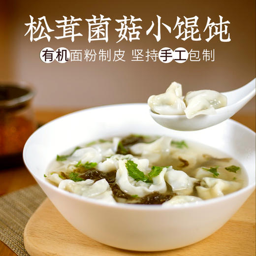 限时买赠【一穗堂荠菜笋丁/松茸菌菇小馄饨】  15克*12个  180克/满96元顺风冷链包邮/有机面粉/手工包制/皮薄馅足/净素无五辛 商品图2