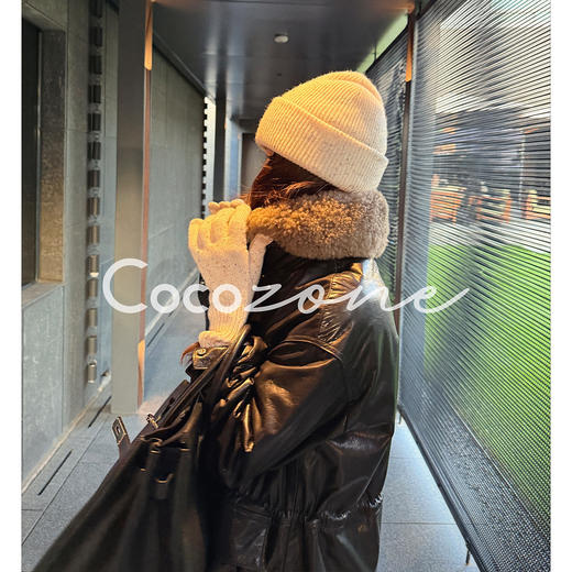 COCO ZONE 刘 一一 “年度战袍”头层小牛皮毛领拉链皮衣CD2A2940 商品图3