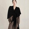 慵懒出街含羊毛三角围巾女秋冬护颈保暖围脖纯色大披肩空调房外搭冬季新款 商品缩略图3