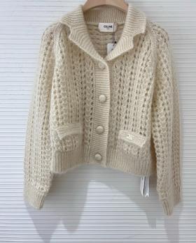 女款翻领针织开衫毛衣zh008