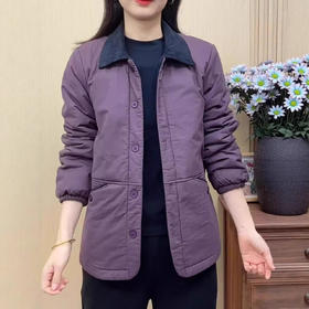 秋冬新款中年妈妈装休闲翻领加绒保暖棉服外套女百搭宽松遮肉上衣