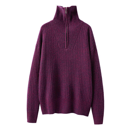 S·Y·C【小禾经典】100纯山羊绒半拉链羊绒毛衣女CYR240227 商品图3