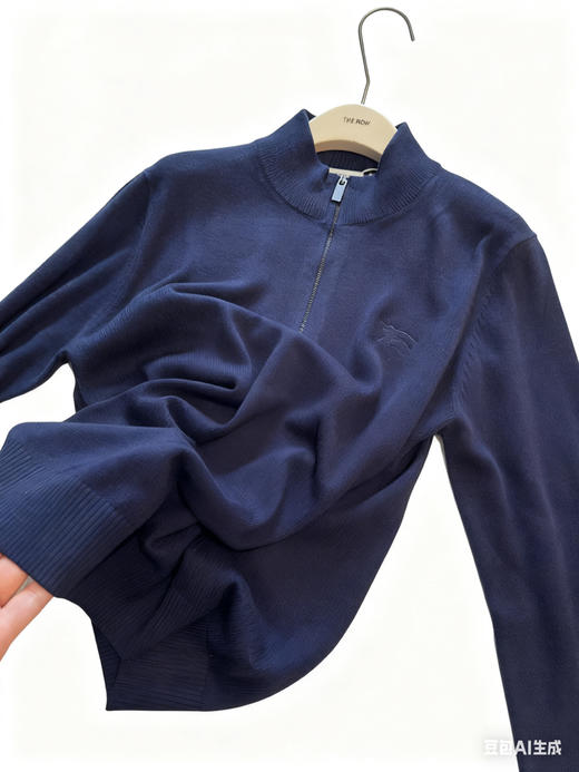 是bbr的半拉链针织毛衣！ 灰色 蓝色 黑色 商品图2