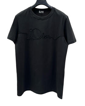 男款织带刺绣短袖T恤he010