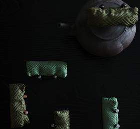 手作提梁壶防烫隔热织锦布束