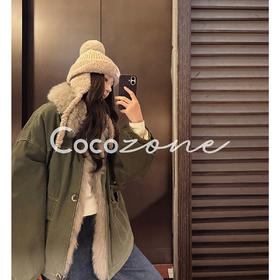 COCO ZONE 刘 一一 “原野派克”90鸭绒狐狸毛领羽绒服 CD2A2970