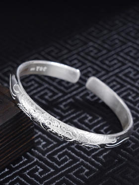 子佩集S999银【花晖人静】手工纯银手镯原创设计【55011116】2503