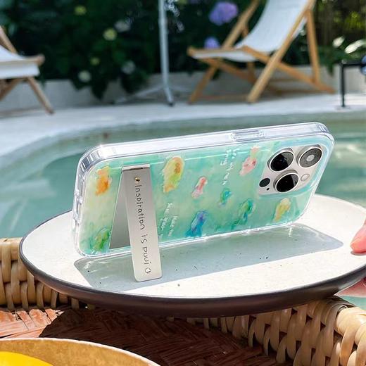 4楼Eubelle欧蓓 【艾米赵晴同款】Puui原创花港观鱼苹果手机壳 高级小众带支架 活动价：89元 商品图2