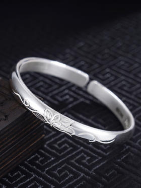 子佩集S999银【亭亭玉立】手工纯银手镯原创设计【55021104】2503