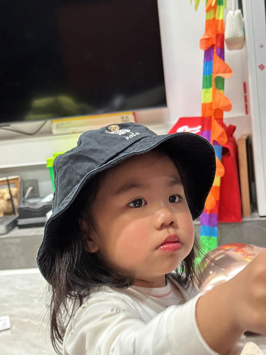 大童款 R.L 小熊水洗做旧 渔夫帽 PJ043 商品图4