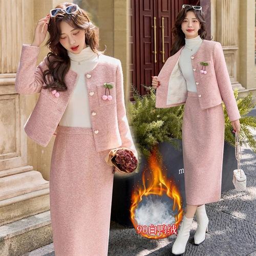 气质百搭小个子两件套，90%白鸭绒套装HR-YJLY8691 商品图0