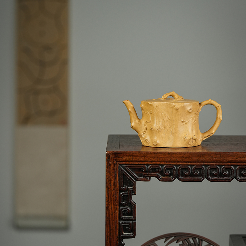 龙德堂陶艺 徐飞制《梅桩》原矿金砂段 250cc 库存请咨询客服