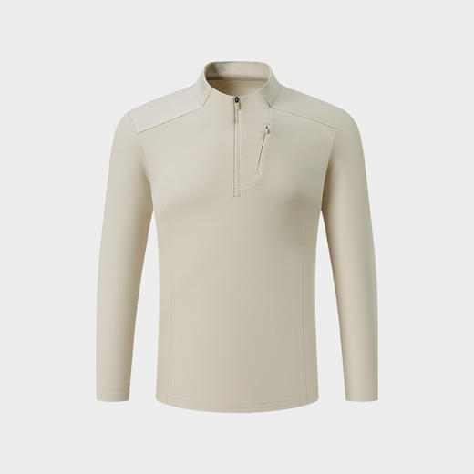 【新科技科耐丽恒温智暖面料】秋冬男士半拉链立领卫衣 天丝棉磨毛针织长袖衫 商品图3