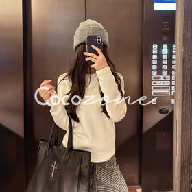 COCO ZONE 刘 一一“耐穿打底”莱赛尔兔毛混纺长袖T恤 CD2A2994
