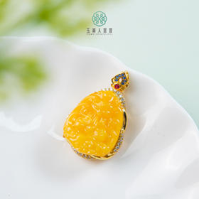 DS925蜜蜡吊坠-蜜蜡凤九吊坠约34*22mm