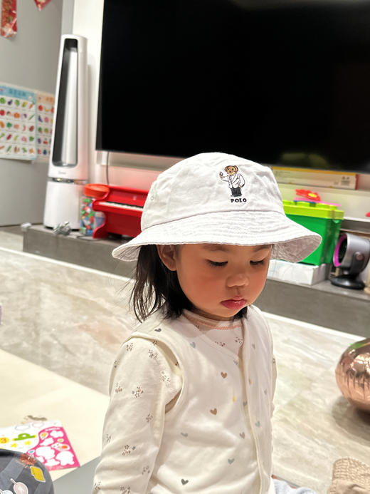 大童款 R.L 小熊水洗做旧 渔夫帽 PJ043 商品图5
