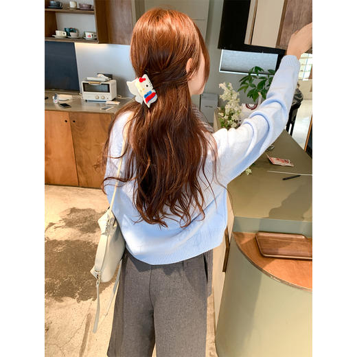 <曾小咸推荐>3.9现货秒杀 ！微信超特价！韩系蝴蝶结毛衣 日常199.99 立减110 秒杀89.99！！阔腿七分裤 秒杀89.99！！ 商品图4