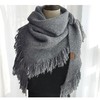 休闲围巾女流浪感仿羊绒流苏针织三角巾百搭保暖披肩多功能围脖 商品缩略图1