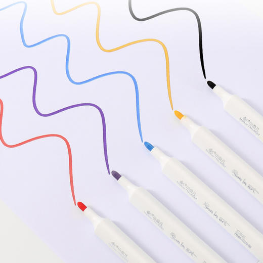 小鱼儿6661学生卡通三角杆丙烯单头马克笔 儿童绘画手账涂色笔 商品图3