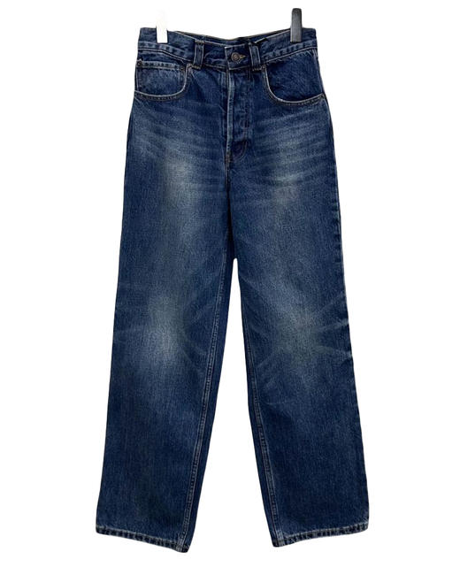 女款高腰直筒棉牛仔裤长裤la008 商品图0