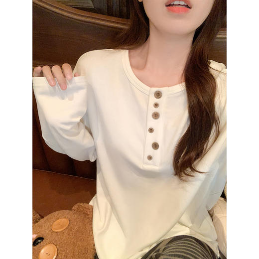 <曾小咸推荐>韩系宽松长袖T恤上衣秋冬 商品图0