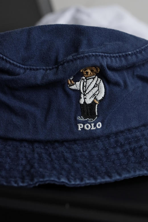 大童款 R.L 小熊水洗做旧 渔夫帽 PJ043 商品图1