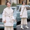 V领气质羽绒服拼接，双面呢外套90白鸭绒HR-YJLY6899 商品缩略图2