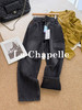 专柜实拍【遮胯显瘦小直筒】拉夏贝尔/La Chapelle复古水洗牛仔裤~松紧高腰！梨形/苹果型显瘦神裤 商品缩略图3