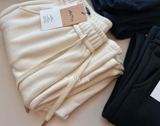 福利价浮雕雪花绒加厚保暖阔腿裤 商品图8