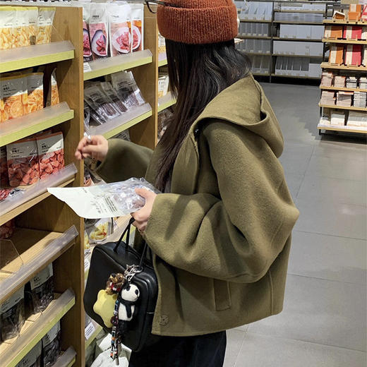 裁缝学苑AQ568连帽双面羊毛毛呢外套纸样女装新款短款长袖上衣样板 商品图2