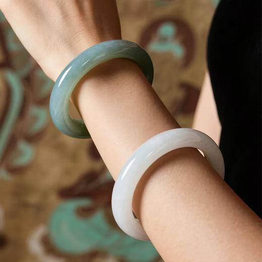 敦煌文创·月泉云影&月牙沁雪系列玉镯 东陵玉&玉髓 商品图1