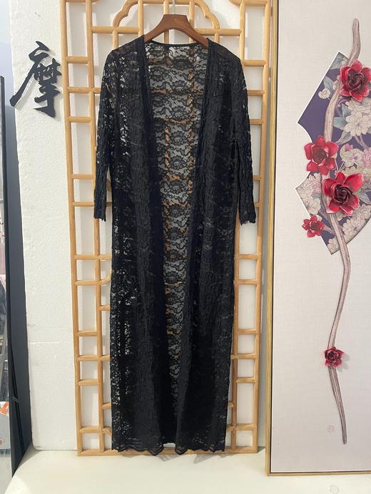「断码清仓」国风镂空蕾丝长款开衫 L码 ZFYY084 商品图0