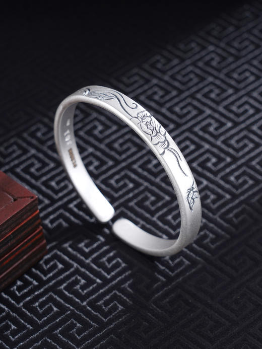 子佩集S999银【花蝶奇缘】手工纯银手镯原创设计【55012206】2503 商品图0