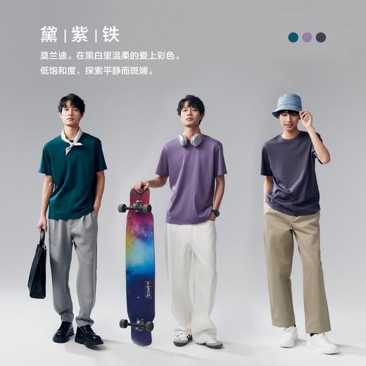 棉仓353801001-50支液氨丝光棉短袖t恤 商品图3