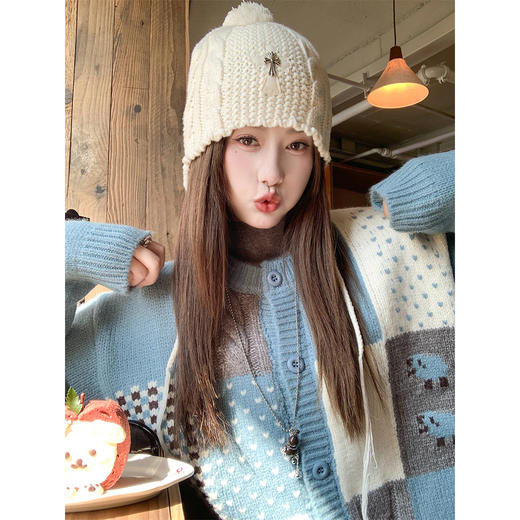 <曾小咸推荐>现货秒杀 ！微信超特价！韩系拼布提花毛衣 日常219.99 立减90 秒杀129.99！！ 商品图2