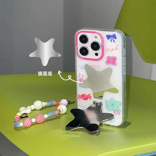 4楼Eubelle欧蓓 【周雨彤同款】Puui原创星星哒苹果保护壳 镜面带支架创意全包手机壳 活动价：79-98元 商品图2