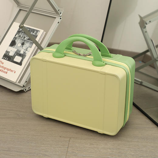 糖果色撞色手提箱 小仙女风伴手礼盒 纯色清晰旅行箱迷你行李箱拉链 商品图9