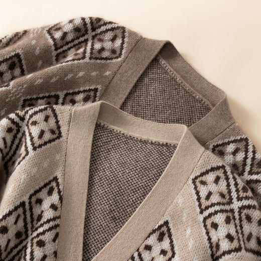 【Du特牛角扣】100纯山羊绒！宽松加厚大衣开衫外套女CYR240124 商品图4