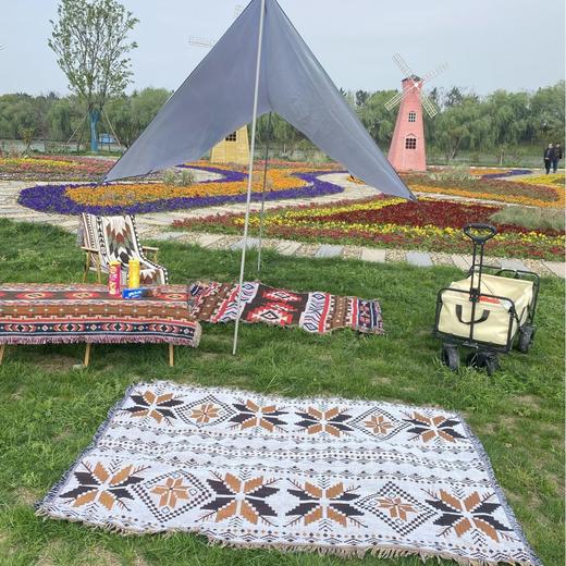 野餐垫ins风露营毯子帐篷地垫户外折叠桌布置氛围装饰必备 商品图2