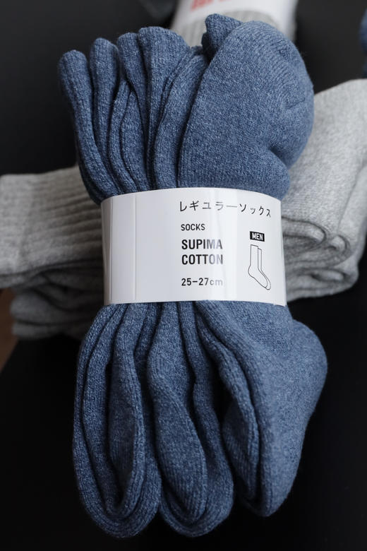 三双一卡U.N.Q 元单HEATTECH加厚秋冬中长筒毛巾袜 PJ044 商品图3