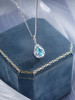 子佩集S925银【静蓝微醺】套链【YL-6018104】纯银项链时尚蓝色水滴项链2503 商品缩略图0