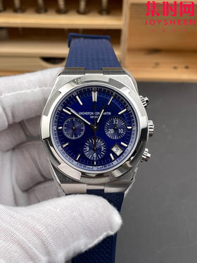 江诗丹顿 Overseas 8F纵横四海计时系列5500V 5520V 蓝色盘 男士腕表 表径42.5mm 升级版V3版 搭载7750改Cal.5200自动上链机械机芯